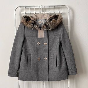 Zara Girls Hooded Wool Coat